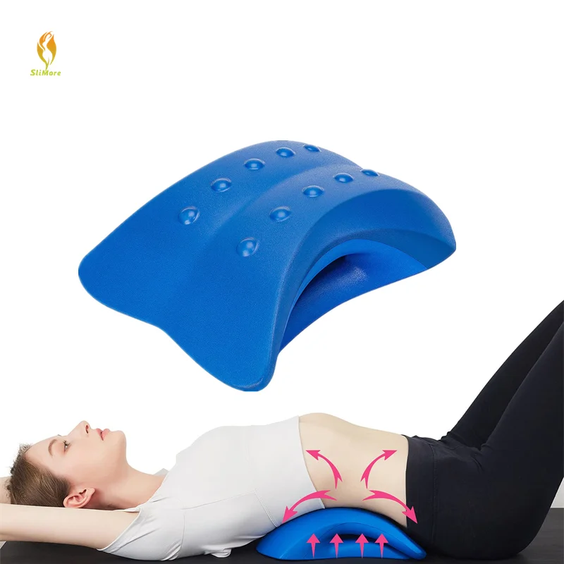 Pu Memory Foam Lumbar Traction Cushion Neck Traction Devices For Pain Relief Lower Back Neck Massage Stretcher