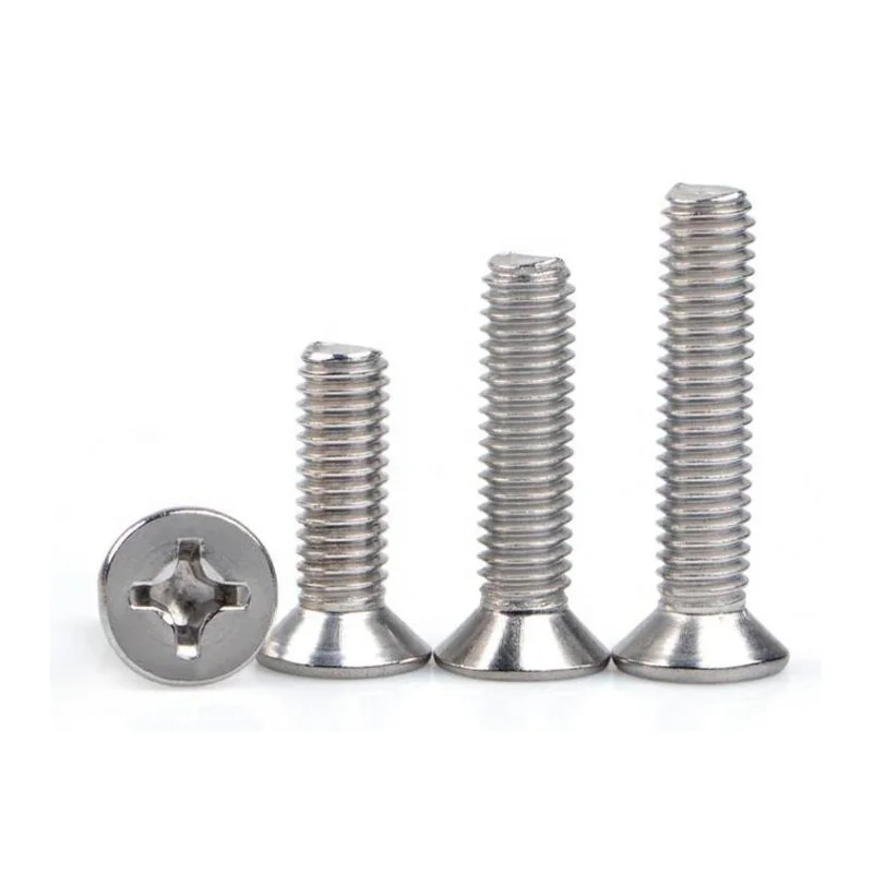 M2.5 M3 M4 M5 M6 M8 Stainless Steel Phillips Machine Teeth Flat Head Drilling China Trade Auto Parts Screw