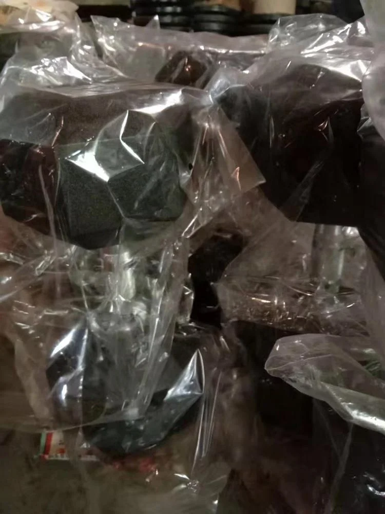 AM04 High quality Gym Equipments Weights Iron Rubber Dumbbell Set Weight Lifting Professional Hex Rubber Dumbbell