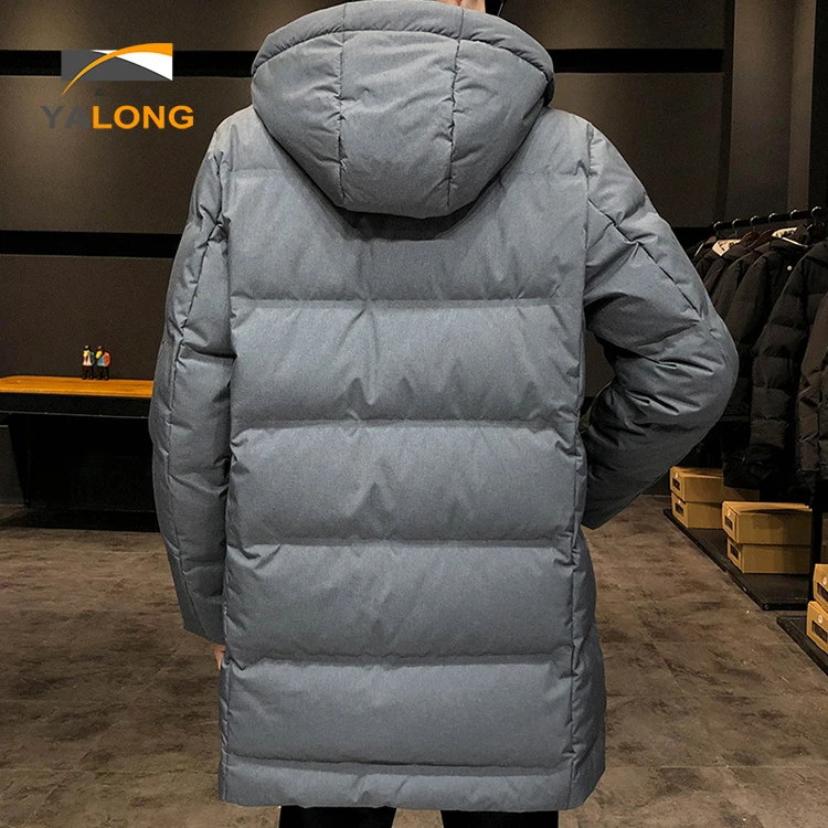 New design casual fashion wholesale winter warming quilted coat long down jacket for men