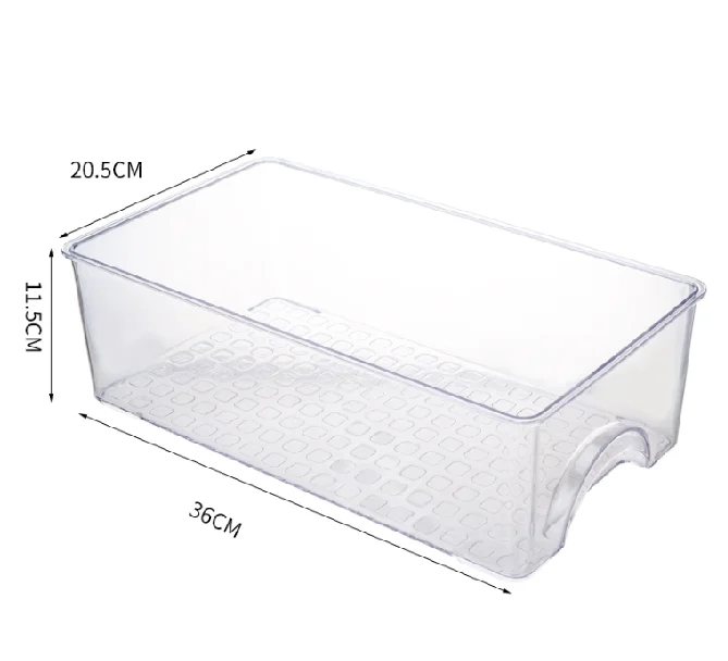 Акриловые контейнеры для холодильника без бисфенола А прозрачный Штабелируемый контейнер хранения продуктов косметики органайзер