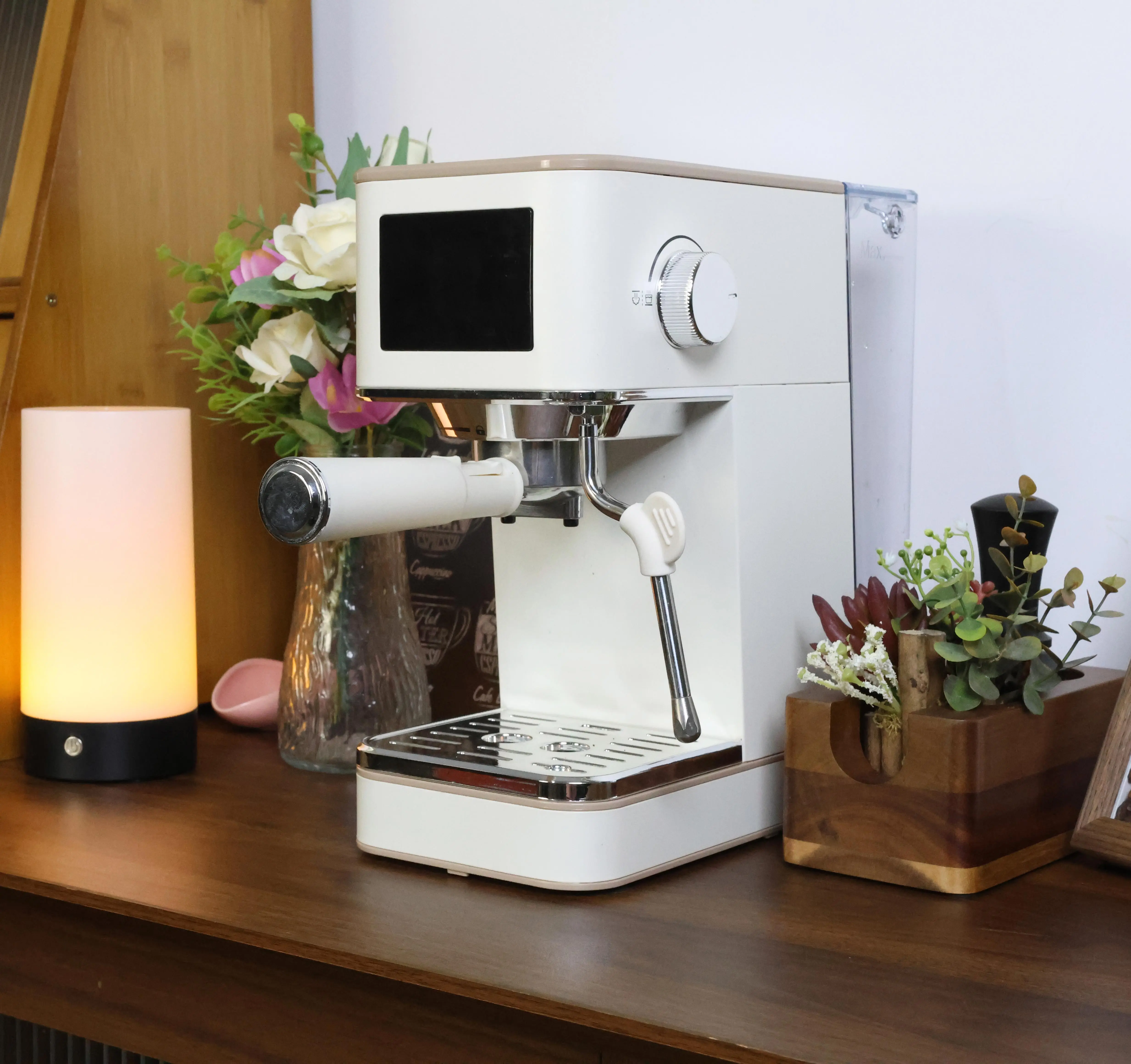 Semi-automatic household Italian American grinder integrated coffee machine Semiautomatic coffee machine
