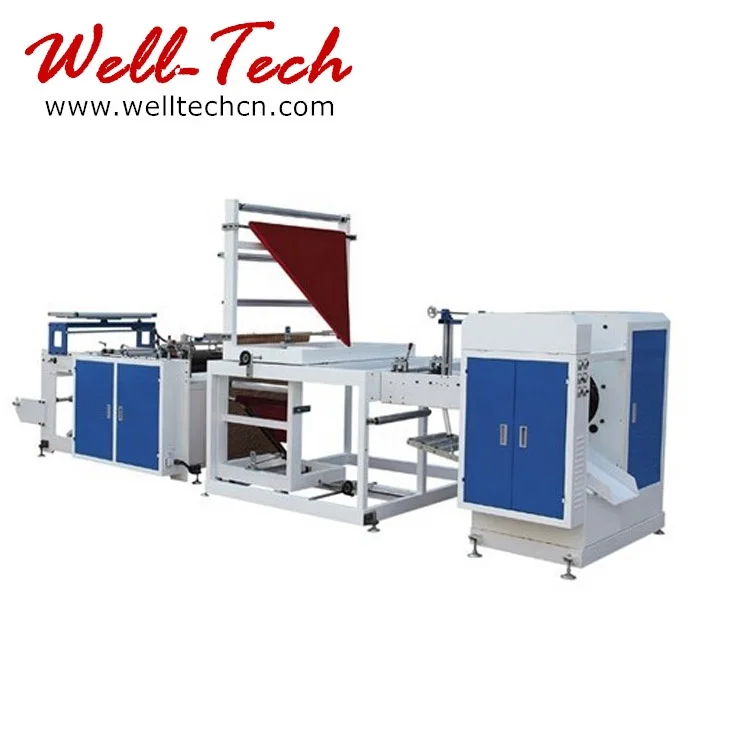 Automatic WTRB-C800 1000mm Width Roll Jumbo Trash Bags LDPE HDPE Polyethylene PE Large Plastic Roll Garbage Bag Making Machine