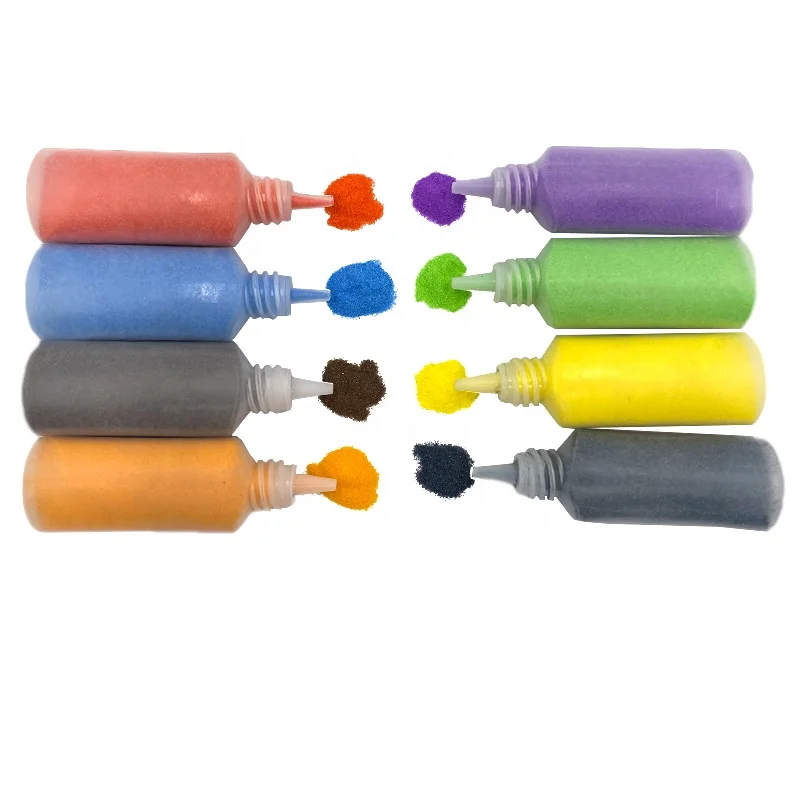 Маленькие трубки 80-120, серия сетчатых песков для детей, художественная живопись, разноцветный песок в бутылках, упаковка, цена за комплект