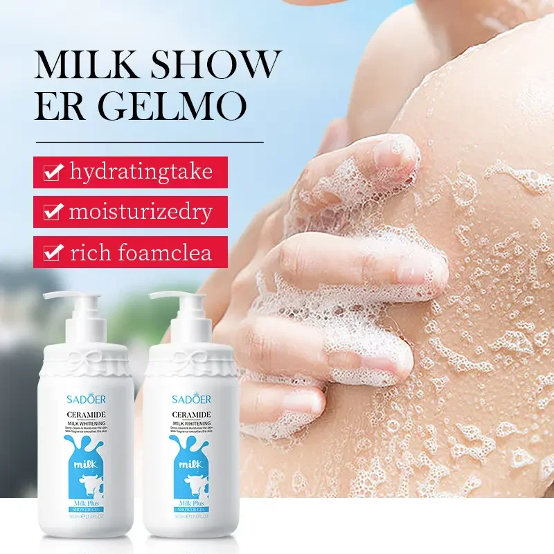 Sales of private brand SADOER Milk shower gel pure soft water moist tender care skin shower cream