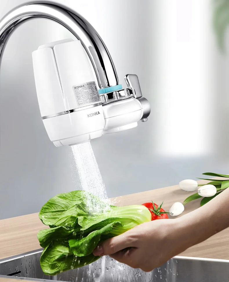 Factory Wholesale ABS Material Kitchen Faucet Mounted Water Purifier Mini Tap Water Filter With Ceramic Carbon Filter Cartridge
