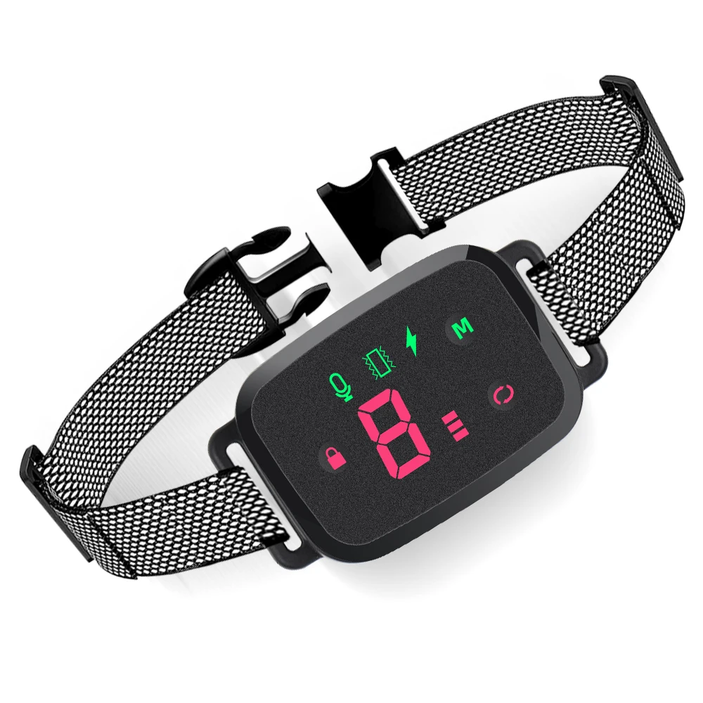 Electric Waterproof Anti-barking Pet Dog Training Collar LED Display No remote control required Automatic training dog collar