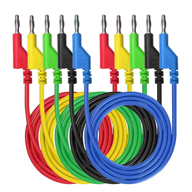 NUELEAD запатентованный никель 5 цветов сверхмощный двойной крокодил зажим тестовый свинцовый зажим набор ПВХ силиконовый кабель