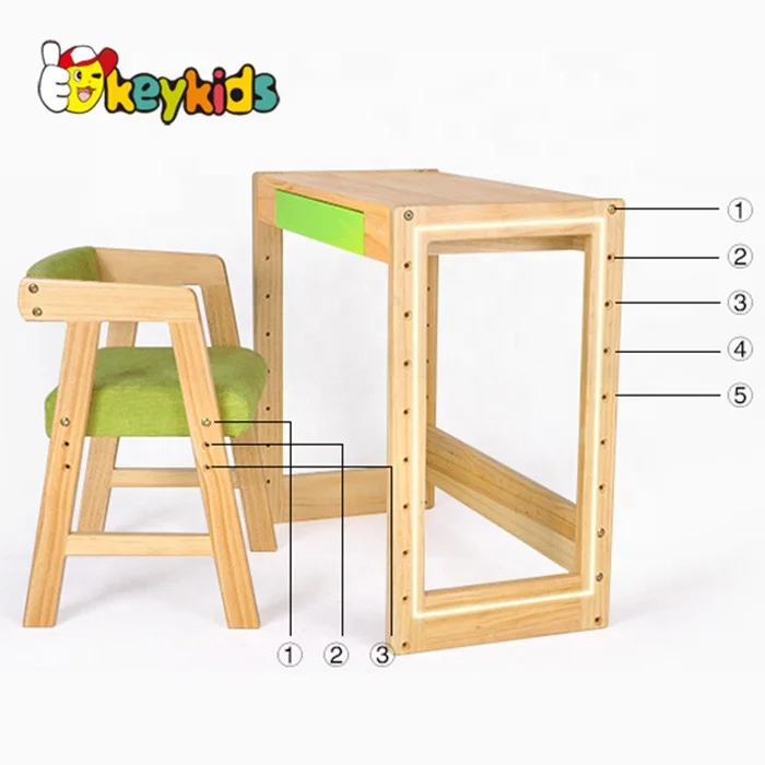 kids study table chair set, kids writing table and chair, school wooden table and chair for kids W08G157A