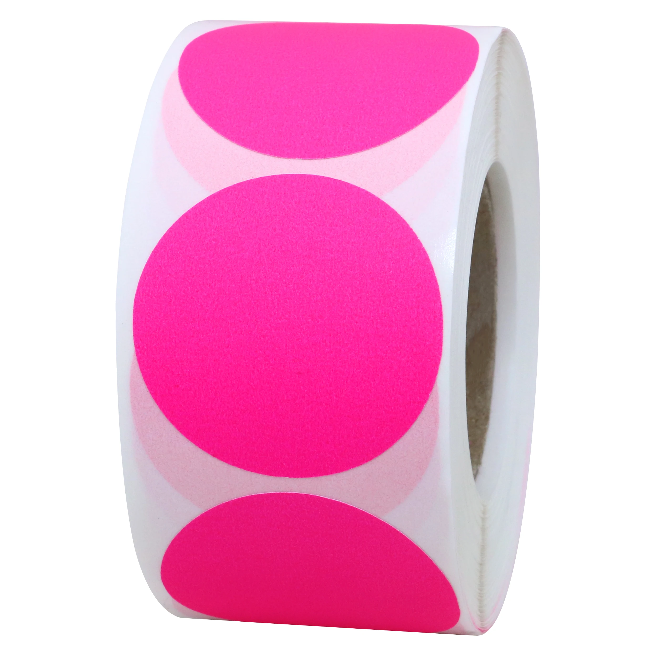 Hybsk 1.5 Inch Fluorescent Red Blank Target Pasters For Shooting 500 Adhesive Target Stickers Per Roll