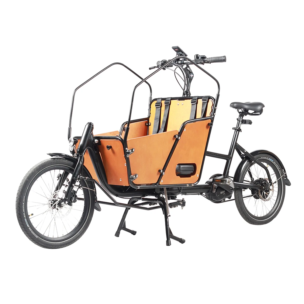 Chinese supplier front loading bicycle 2 wheel electric cargo bike for kids