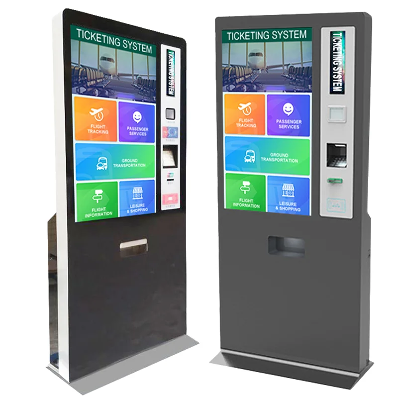 Floor Stand Ticket Printer Kiosk Payment Ticket Kiosk Ticket Vending Machine