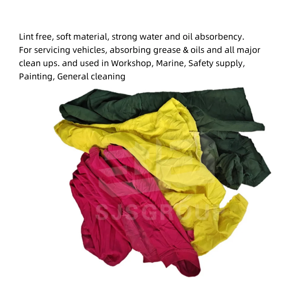 10kg 25kg compressed rags white color t shirt rags cotton rags for cleaning