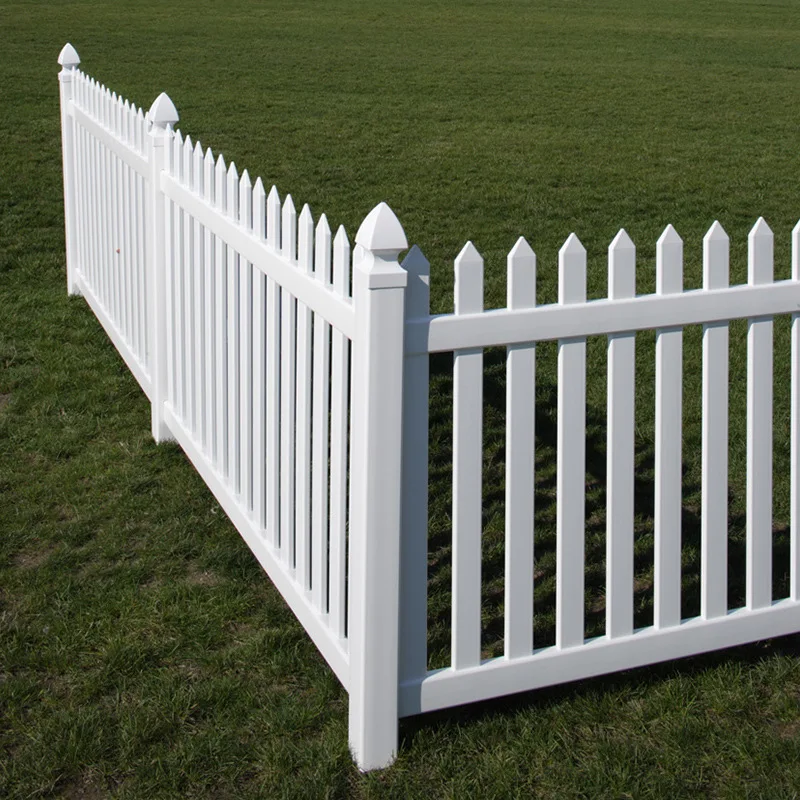 Factory direct  Outdoor No Dig  Rabbit Garden Fence White PVC vinyl Picket Fence