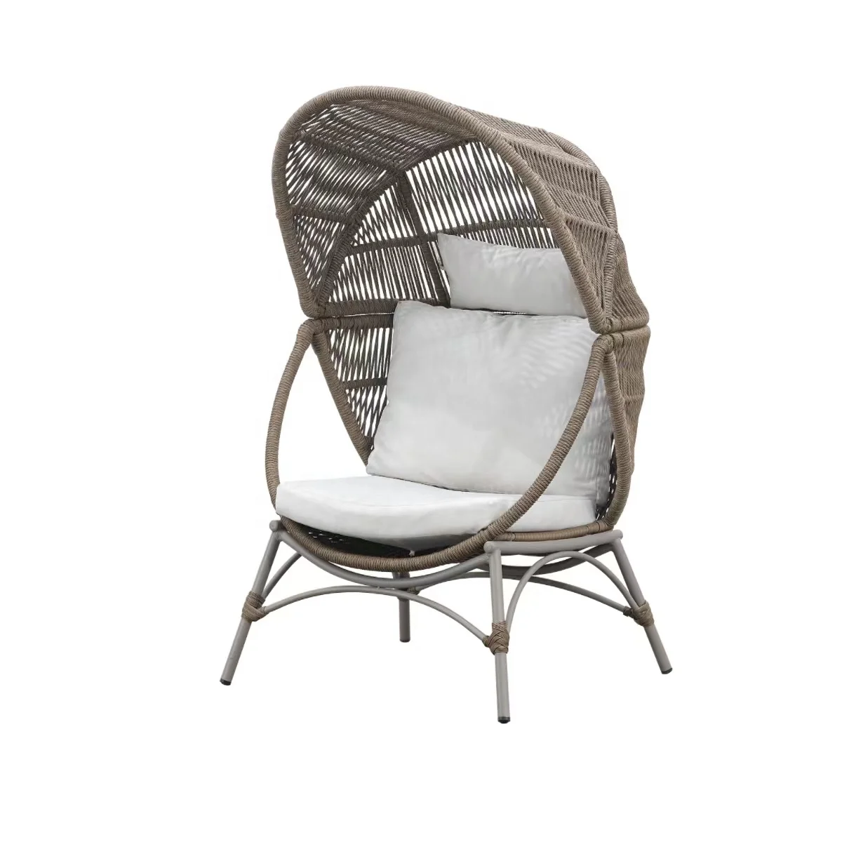 Hot Sale Garden PE Rattan Cocoon Chair Fashion Design Outdoor Durable Furniture Waterproof Material
