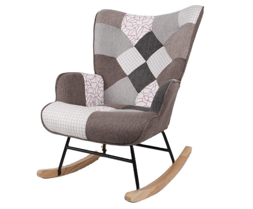 Best sales modern salon home office furniture leisure patchwork rocking chair
