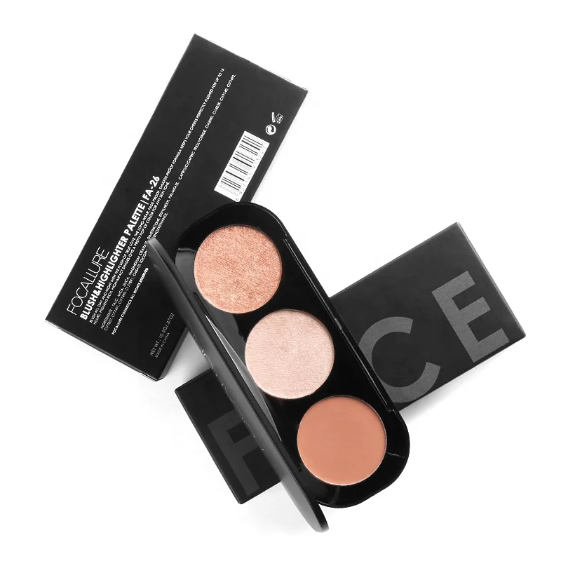 FOCALLURE New Products 2018 Dark And Lovely Blusher Highlighter Makeup For Life Cosmetics