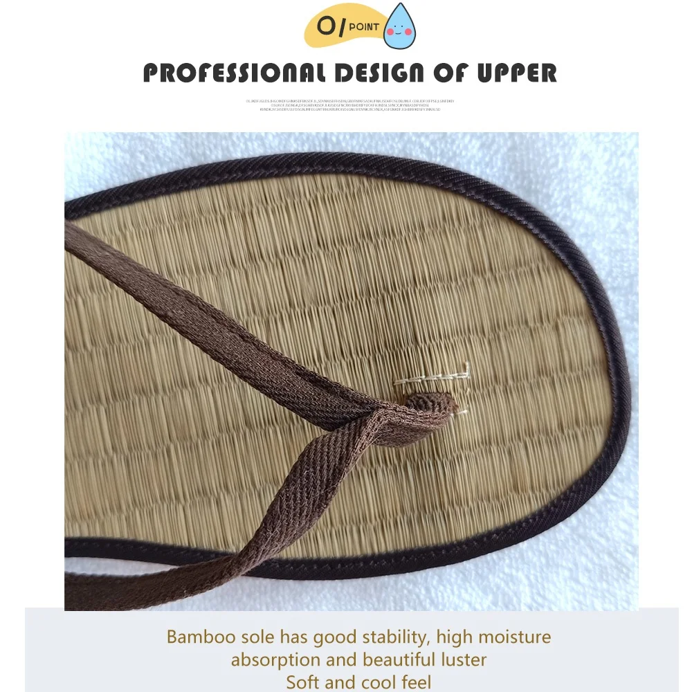 Eco-friendly slippers Cork sole slipper with logo Biodegradable bamboo slipper