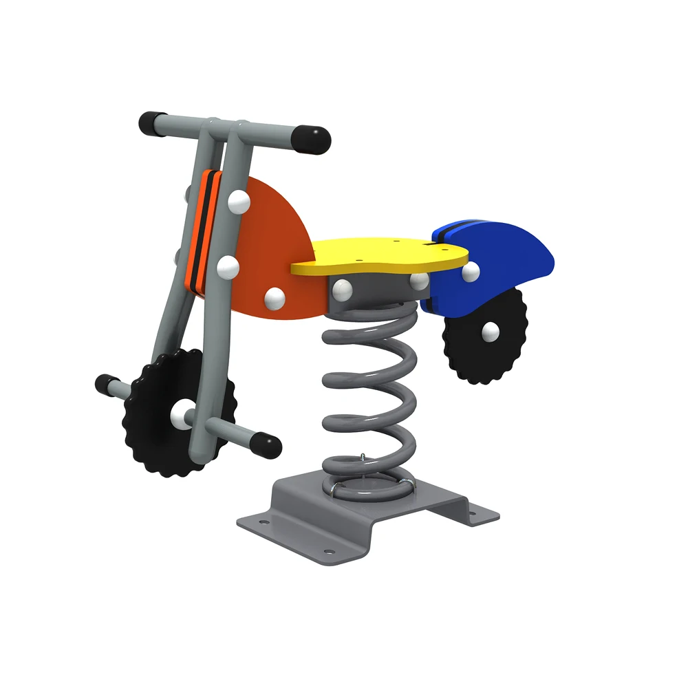 Kids cartoon ride on toy outdoor playground equipment rides  plastic spring rocking horse spring rider for kids