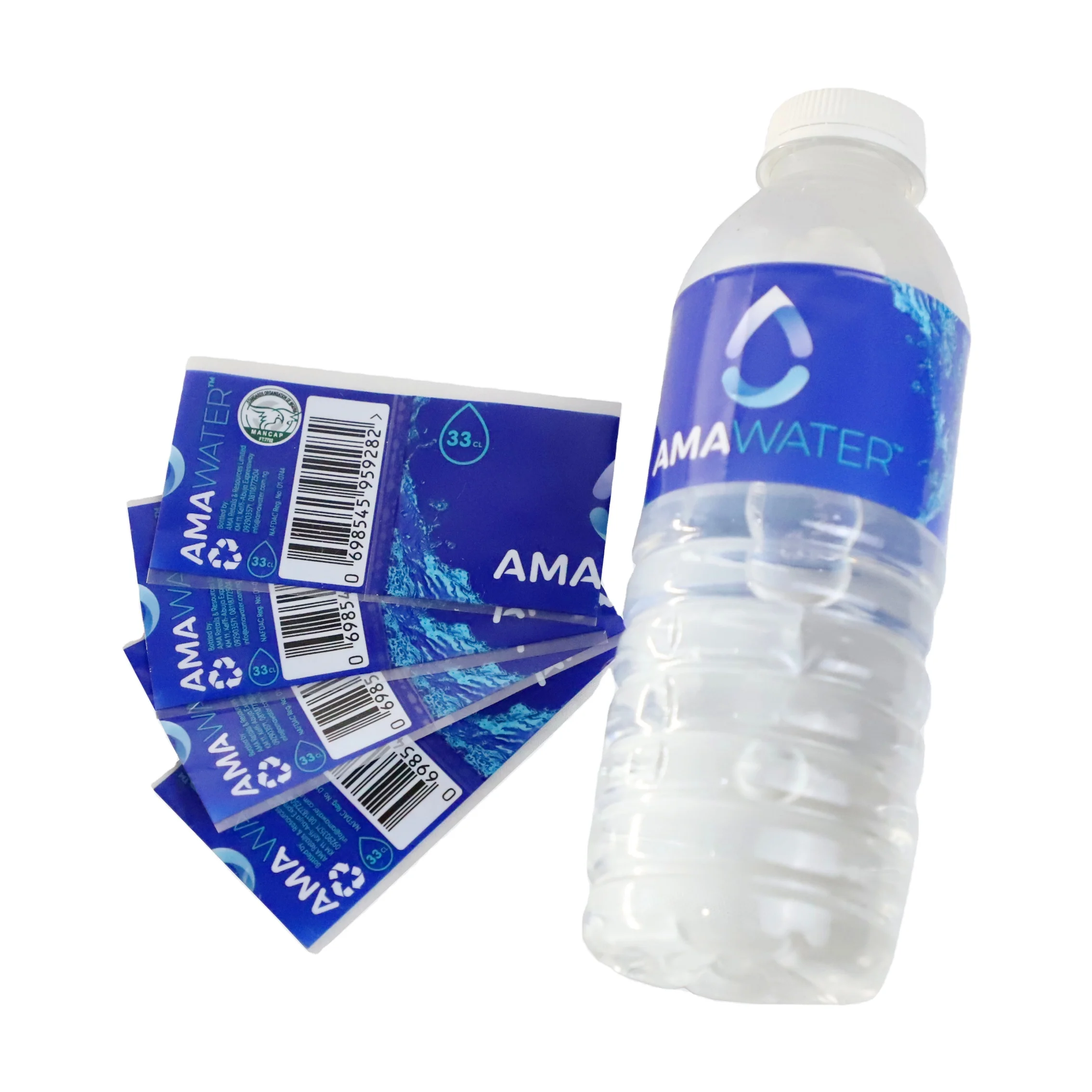 Customization pvc water bottle label high quality Heat Shrink wrap label shrink sleeve label