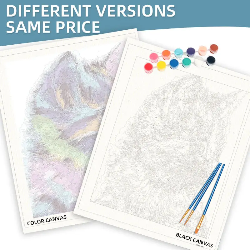 Wholesale OEM ODM Custom DIY Paint by Numbers Kits Sets For Adults And Kids Beginner Oil Painting Kit Four Season Tree of Life