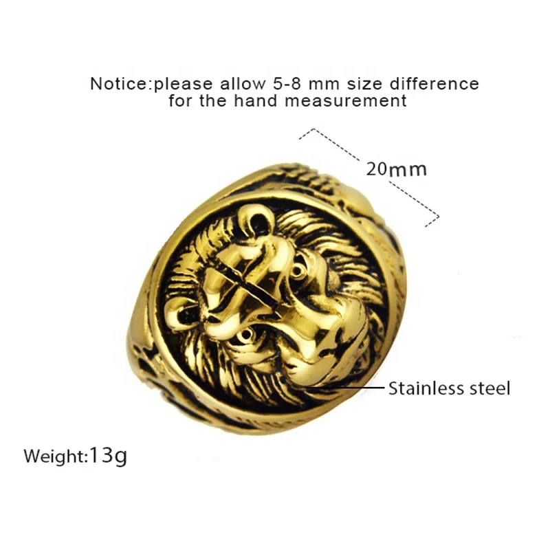 Модные ювелирные изделия, мужские ювелирные изделия, Золотые, панк, Винтажные Ювелирные изделия из нержавеющей стали, кольцо на заказ