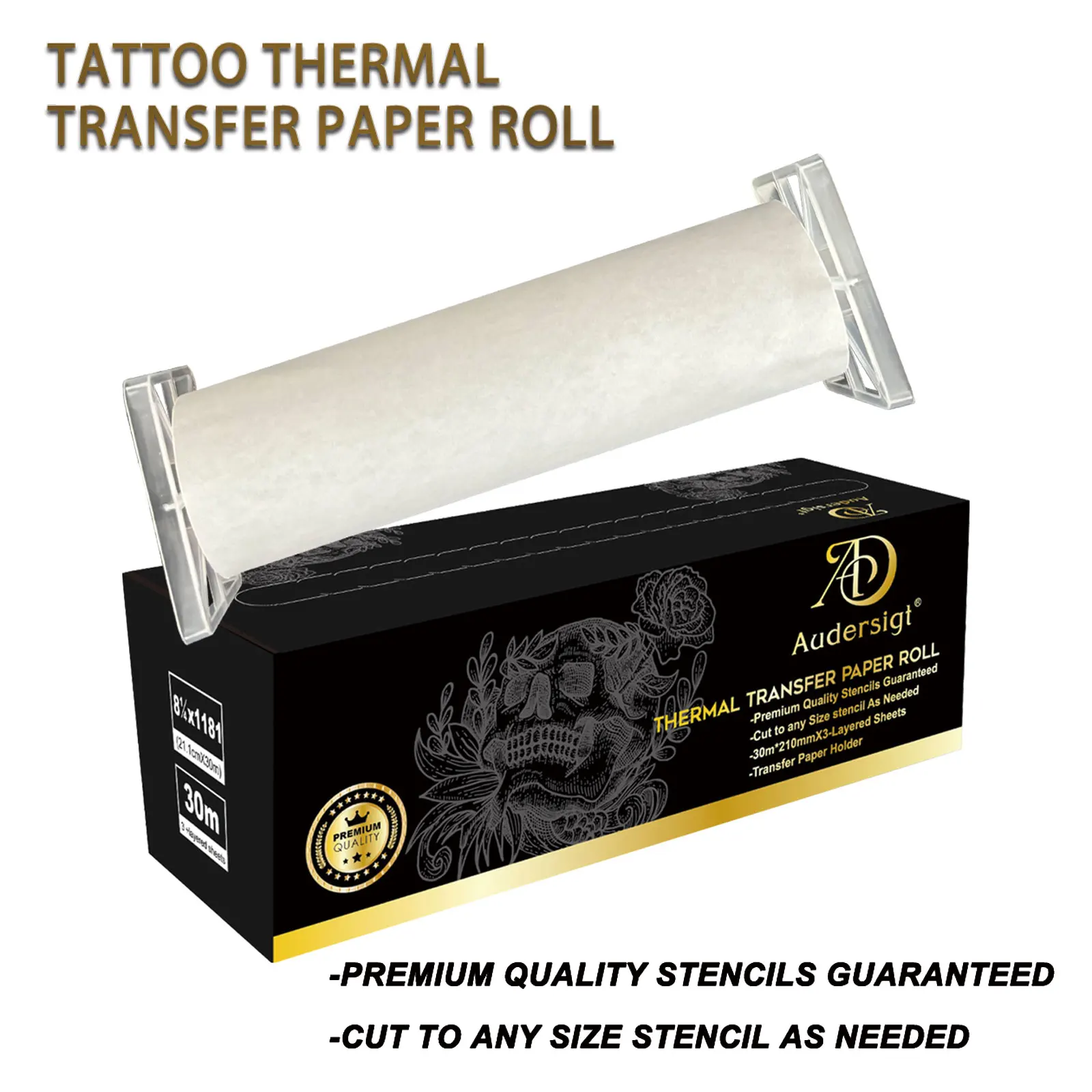 Kissure 30M Roll Tattoo Thermal Stencil Transfer Paper Sheet Free Hand Copier Paper For Tattoo Supply 3 layered  Transfer Paper