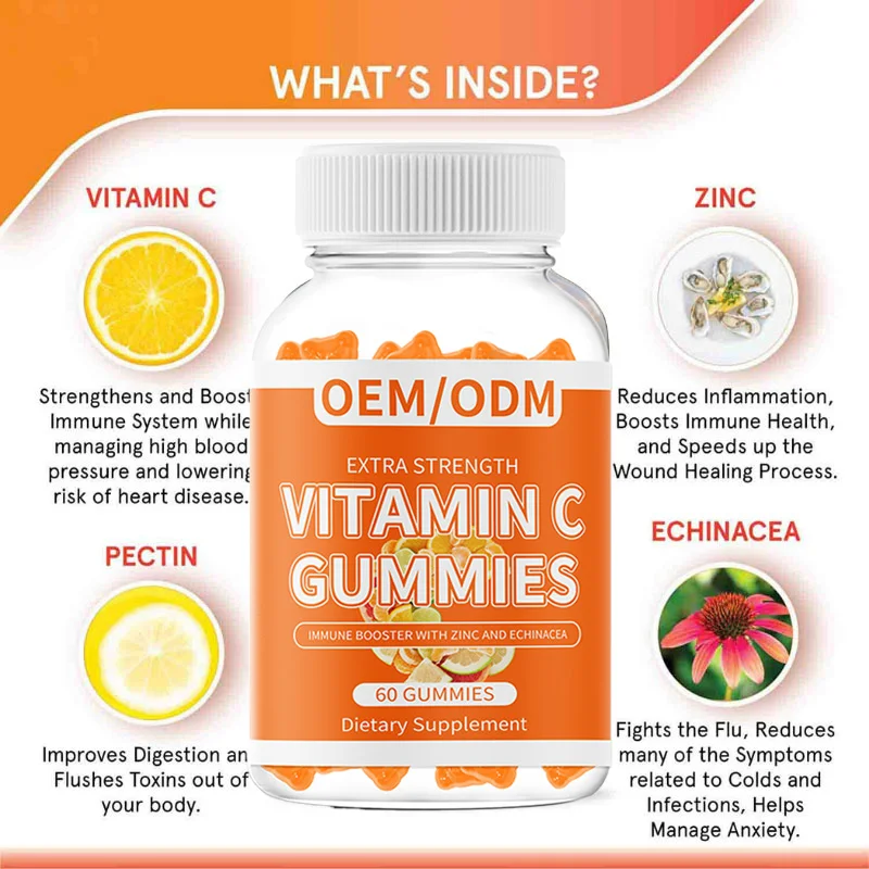 Vitamins C Gummies Sugar Free Skin Dietary Supplement Gummy vitamin c for skin gummies