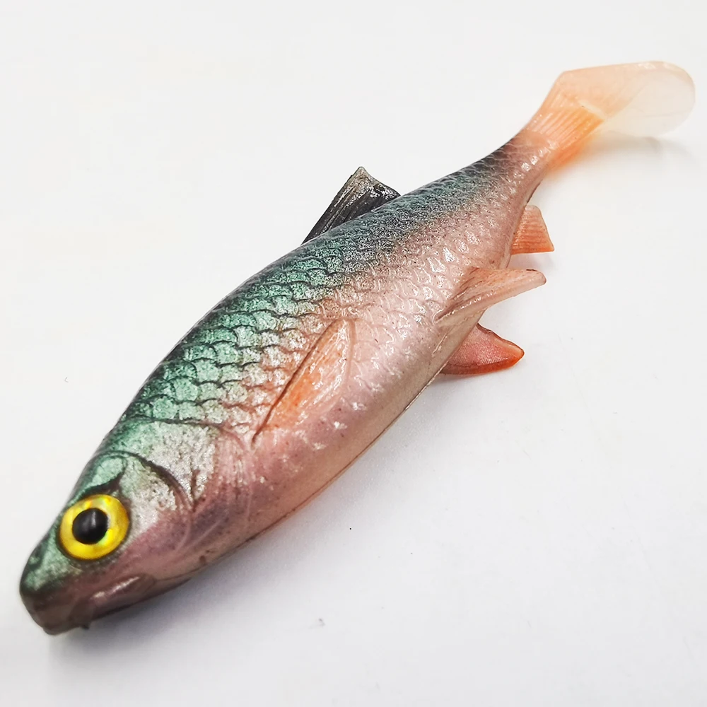 OEM Artificial Bait 3D Soft Fishing Lure Plastic Swimbait Shad Paddle T Tail Soft Fishing Lures