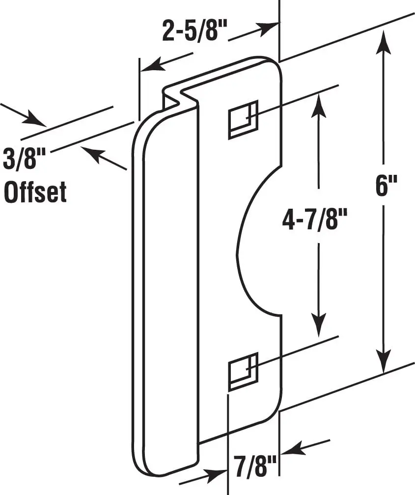 Latch Guard Plate Cover Protect Against Forced Entry