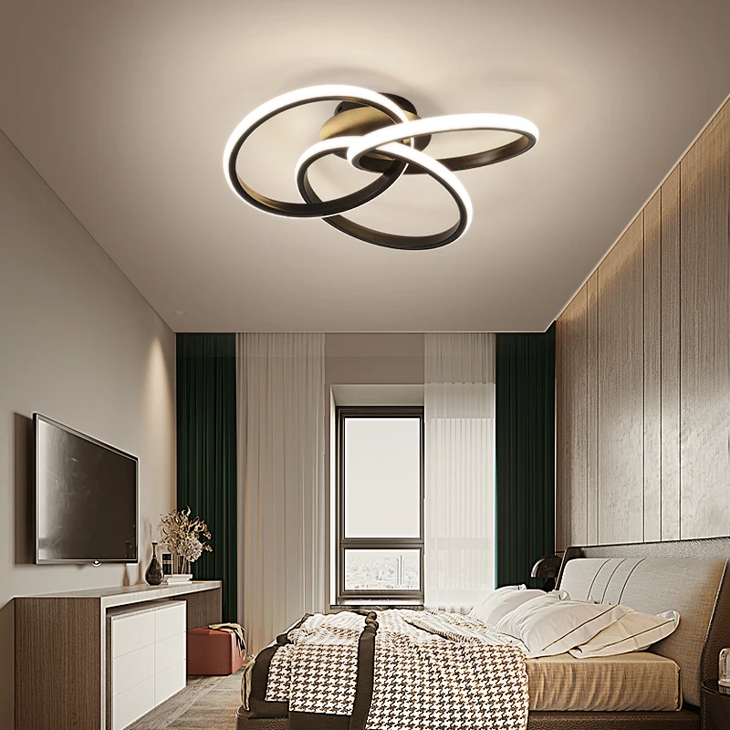 Manufacturer Wholesale Dimmable Modern  Flower Shape LED Ceiling lamp Aluminum Metal Living Room Ceiling light
