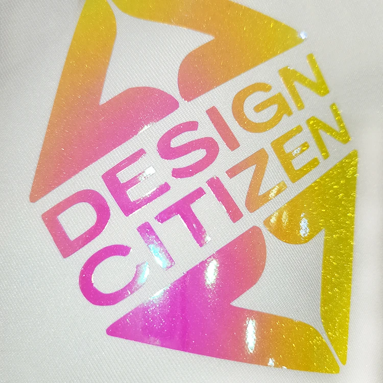 Shunaimei Rainbow Metallic HTV Bling Chameleon Transfer Film Iridescent Holographic Glitter Opal Iron on Heat Transfer Vinyl