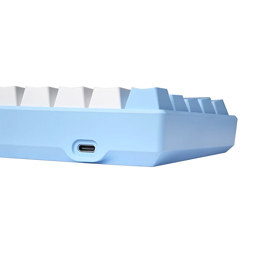 wholesale 61 keys programmable mechanical keyboard diy Thai language transparent keycaps hot swap blue keys thai gaming keyboard