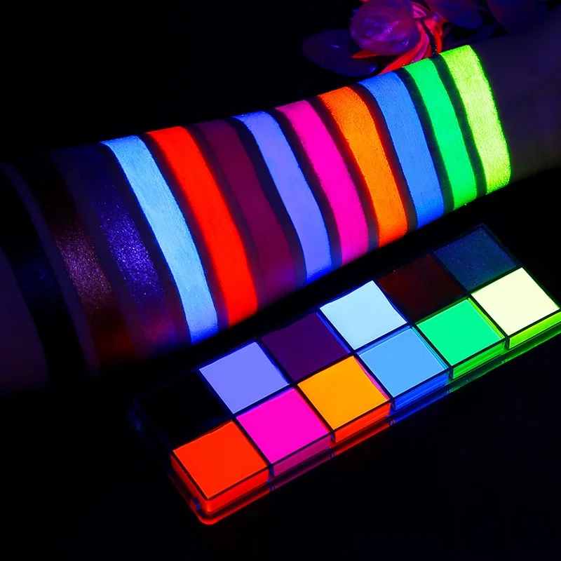 New Cruelty Free Body Face Paint Halloween Party Face Oil Neon Painting Lady Painting Nitro Painted 12 Color Body Paint