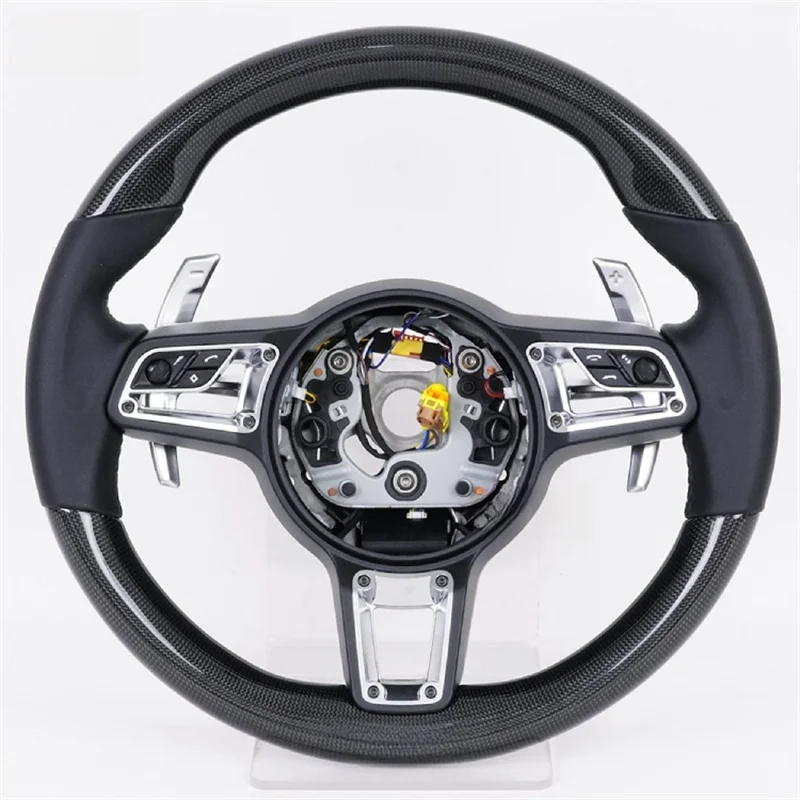 Customized Carbon Fiber Leather Car Steering Wheel For Porsche Panamera Macan Cayenne 918 911 718 970 971 958 Car Accessories