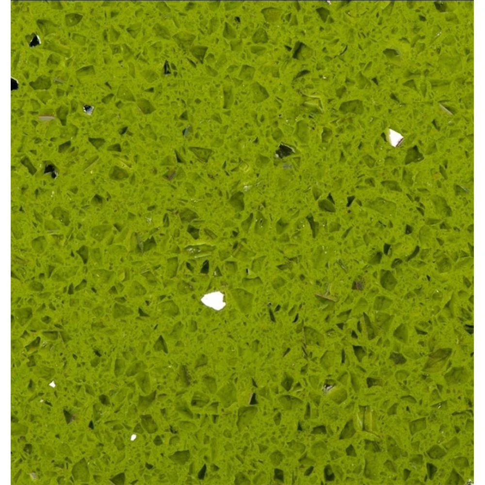 cheap green colorful Artificial quartz stone slab