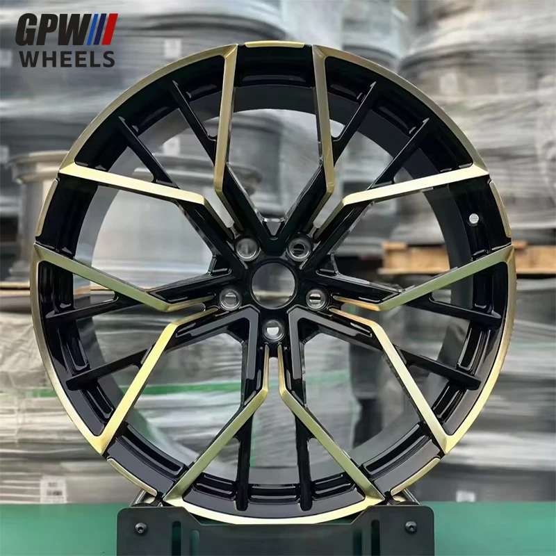 Hot sale new design forged wheels aluminum black bronze machined face rims 16- 24 inch with PCD 5x120 5x112 5x130 for BMW AUDI