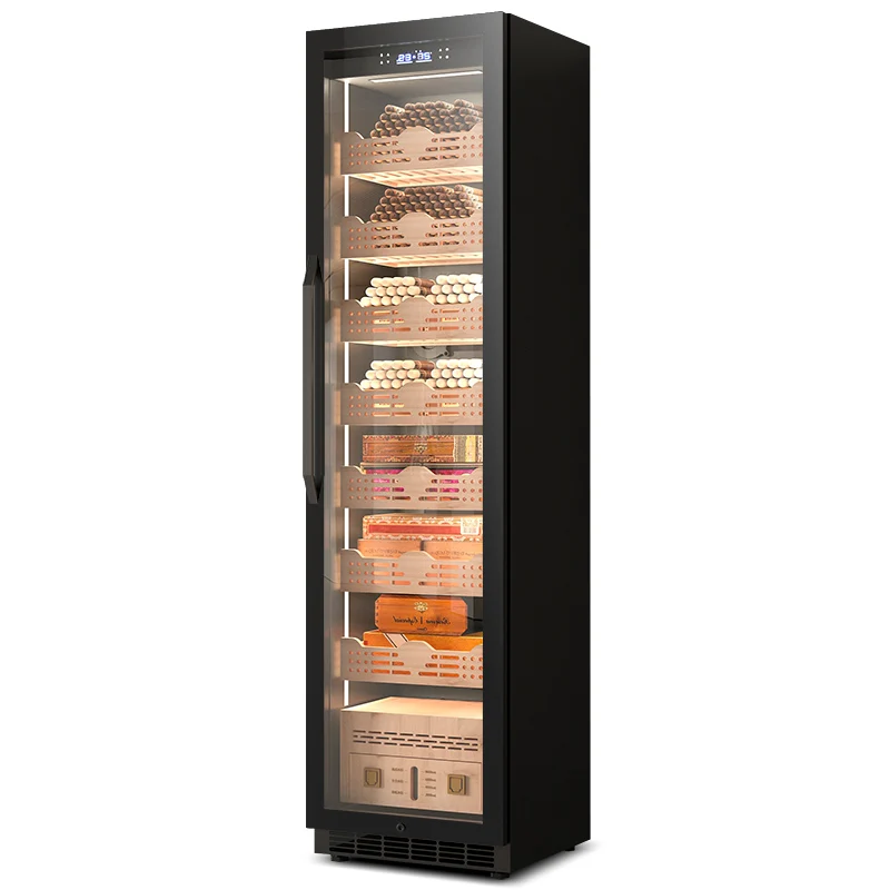 High quality 380L cigar humidor 2800 cigar humidity temperature humidor golden black cigar cellar