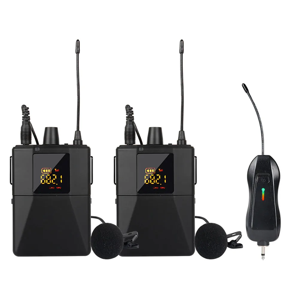 WIK UHF Dual Wireless singing Lavalier studio camera mic Camera-mounted Microphone system Professional