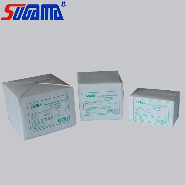 100% Cotton non-sterile gauze swab 5cm