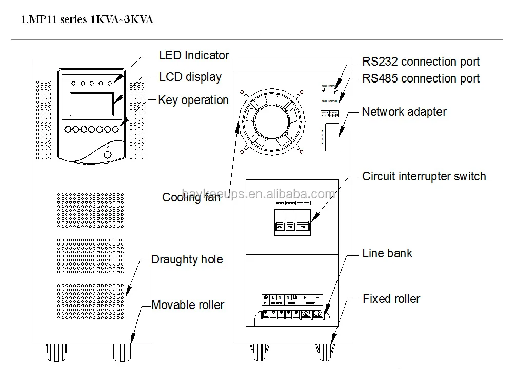 Single Phase Online UPS uninterrupted power supply low frequency intelligent ups backup power 10kva20kva15kva IGBT inverter
