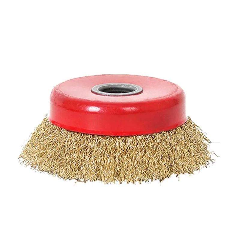 Industrial Grade Copper Wire Bowl Type Steel Wire Wheel Factory Wholesale 100 Angle Grinder Rust Removal Polishing Brush