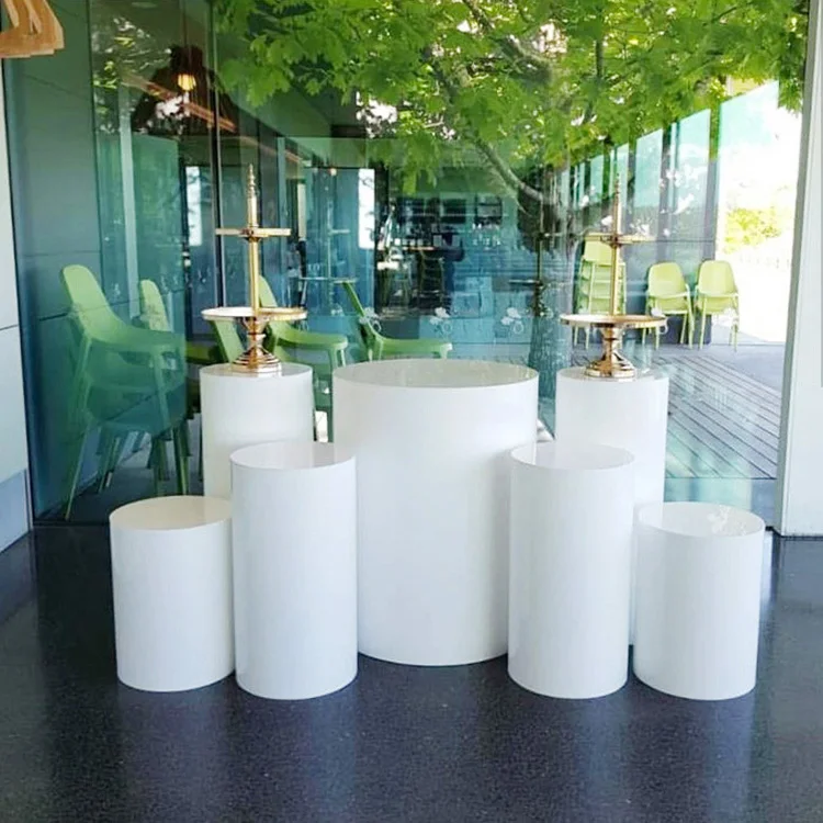 custom acrylic base stand base white acrylic base display stand for wedding decoration event party