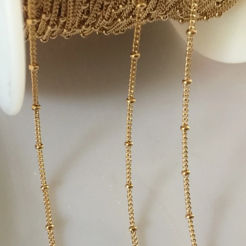 Permanent 1.2mm Width Bulk Satellite Chain For Making Bracelet Necklace Findings