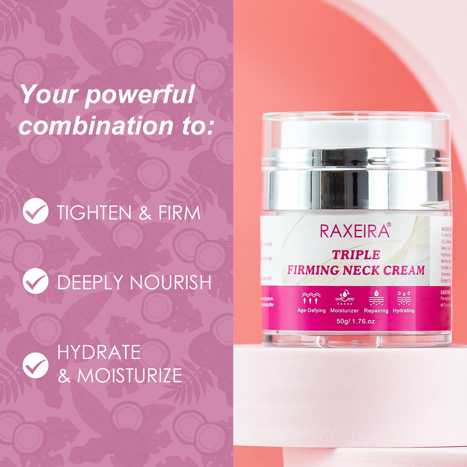 Best Sale Natural Neck Antiwrinkle Cream Private Label Anti Aging Firminig Whitening Neck Cream