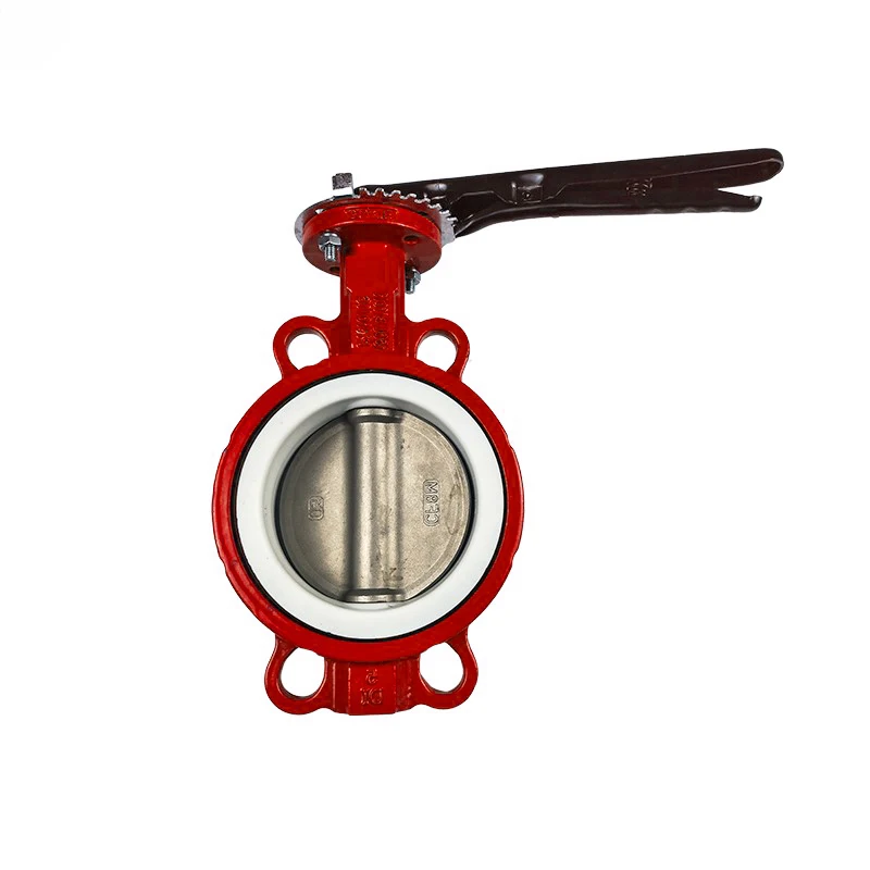 DN65 Handwheel operated cf8 body Wafer Connection SS304/CF8 soft sealing butterfly valve