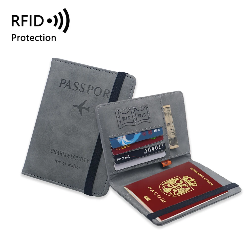 Дорожный кошелек с RFID-блокировкой Обложка для кредитных карт удостоверения личности дорожный органайзер документов держатель паспорта