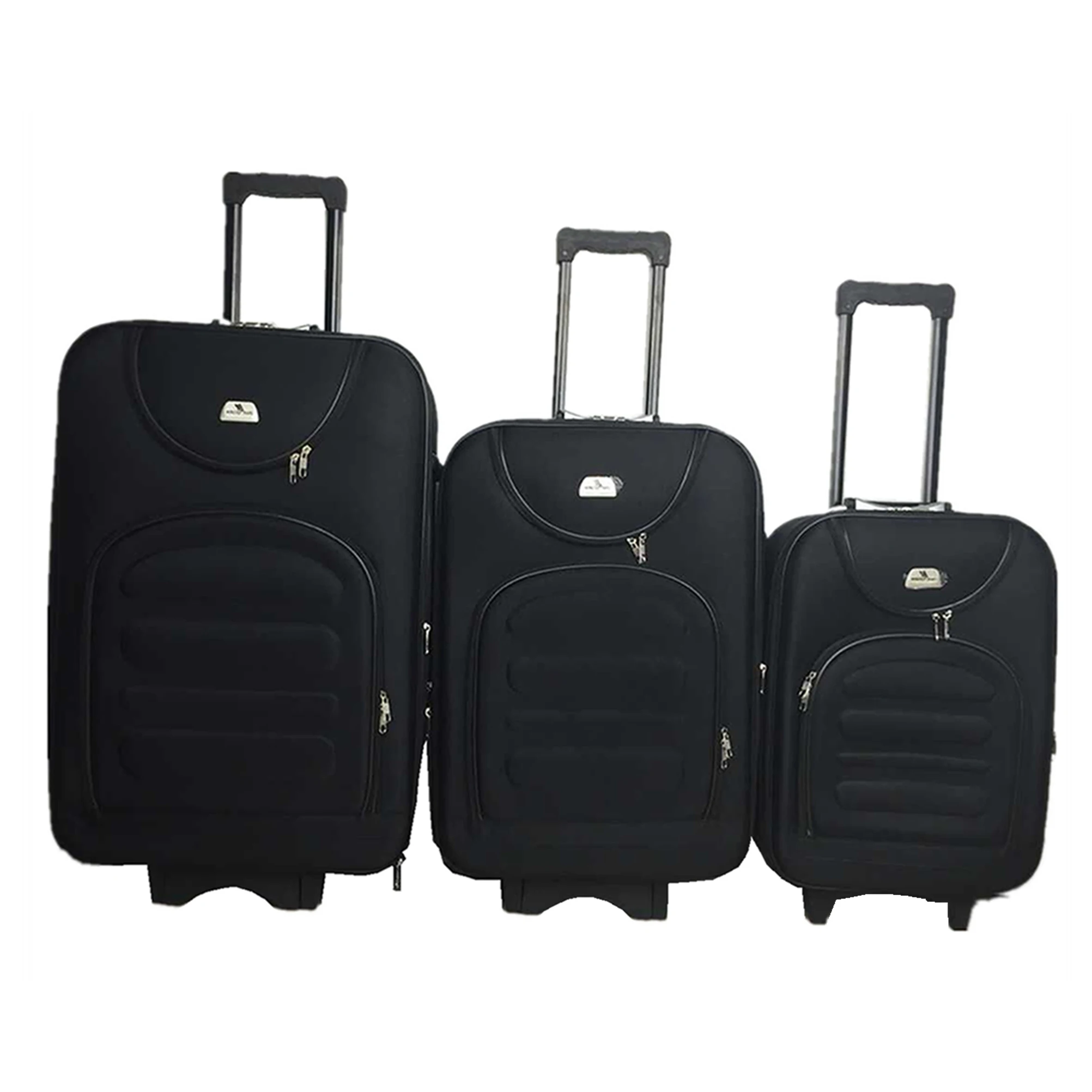 
600D polyester external wheels outer iron trolley 3pcs 20 24 28inch honeycomb frame EVA luggage suitcase 