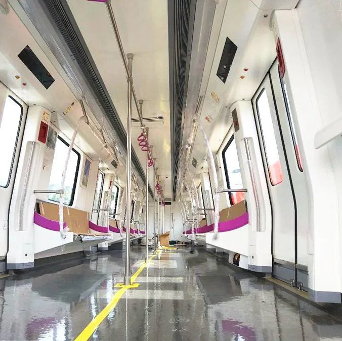 Handrails  for railway passenger cars, subways, trams, etc