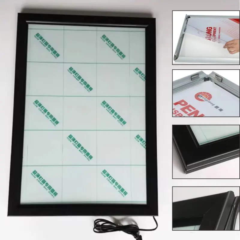 Backlight acrylic light box menu board display anime exhibit slim pizza led light box frame advertising